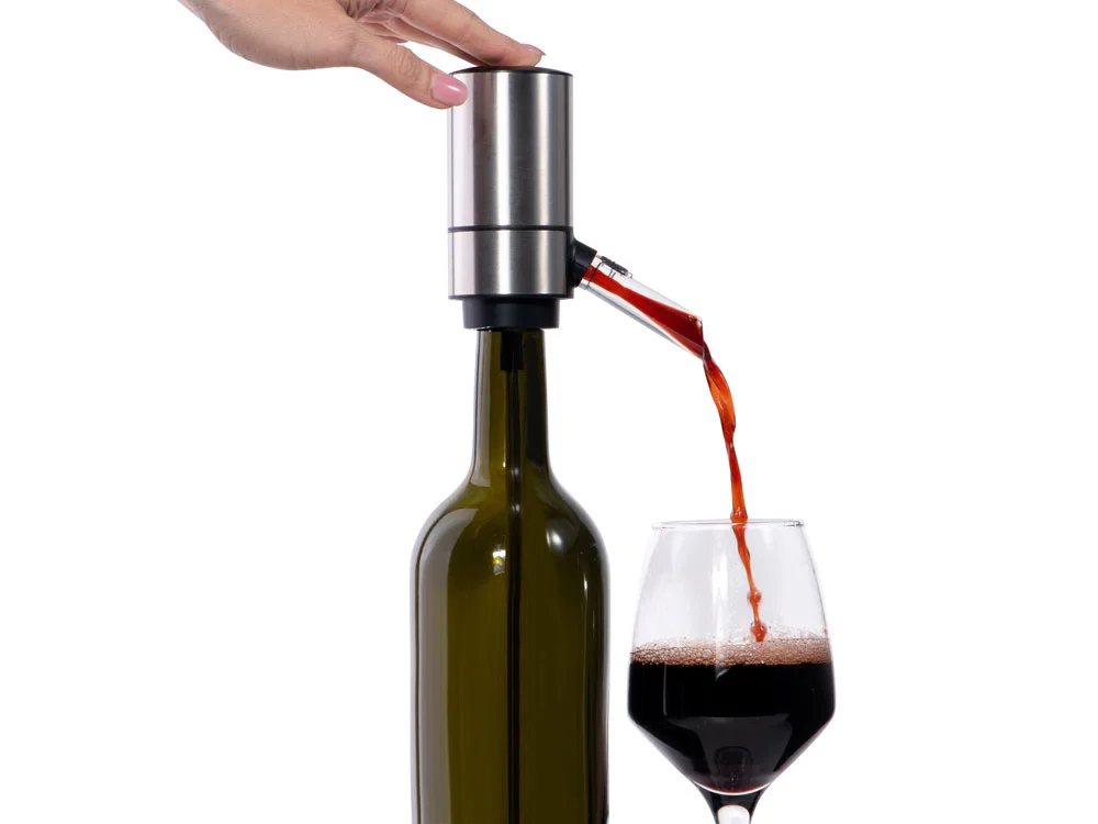 Электрический аэратор-диспенсер для вина Wine delight серебристый - фото 7