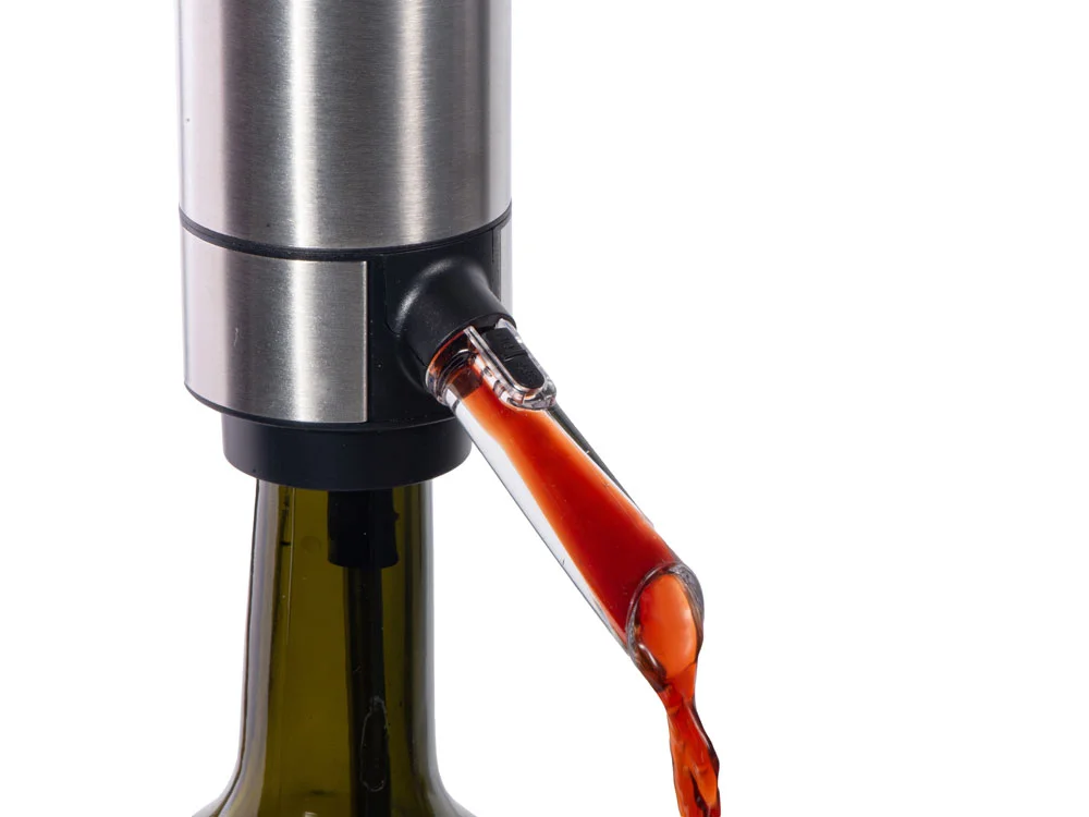 Электрический аэратор-диспенсер для вина Wine delight серебристый - фото 9