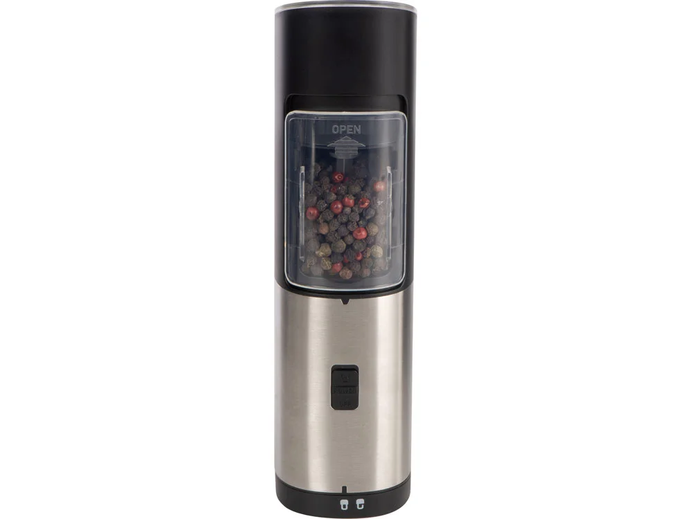 Гравитационная электрическая мельница для соли и перца Mr.Mill черный серебристый - фото 9