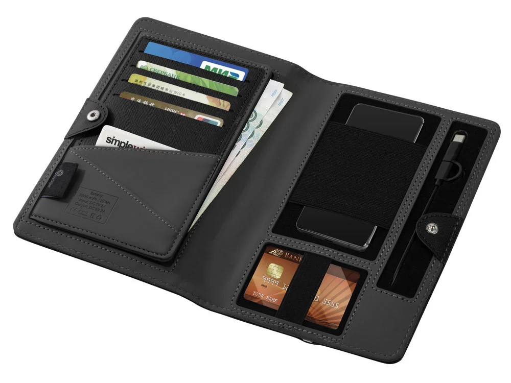 Органайзер с функцией беспроводной зарядки Manner 5000 mAh черный - фото 6