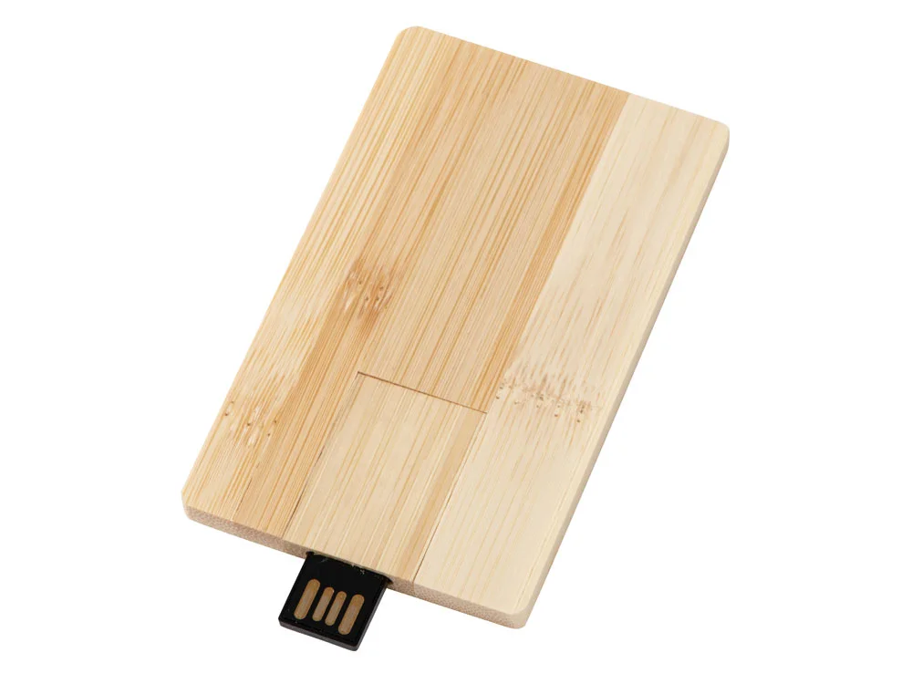 USB 2.0- флешка на 32 Гб Bamboo Card натуральный 32Gb - фото 2