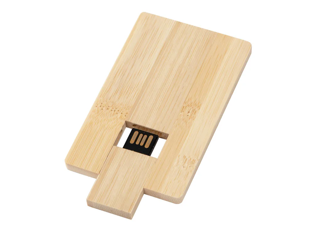 USB 2.0- флешка на 32 Гб Bamboo Card натуральный 32Gb - фото 3