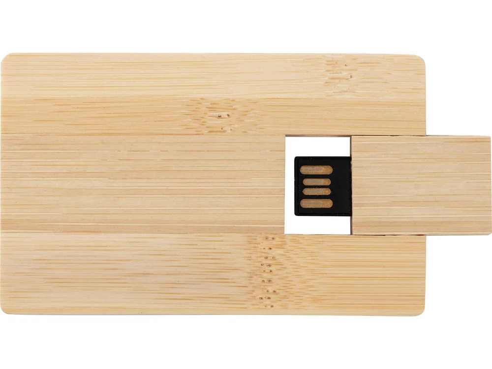 USB 2.0- флешка на 32 Гб Bamboo Card натуральный 32Gb - фото 6