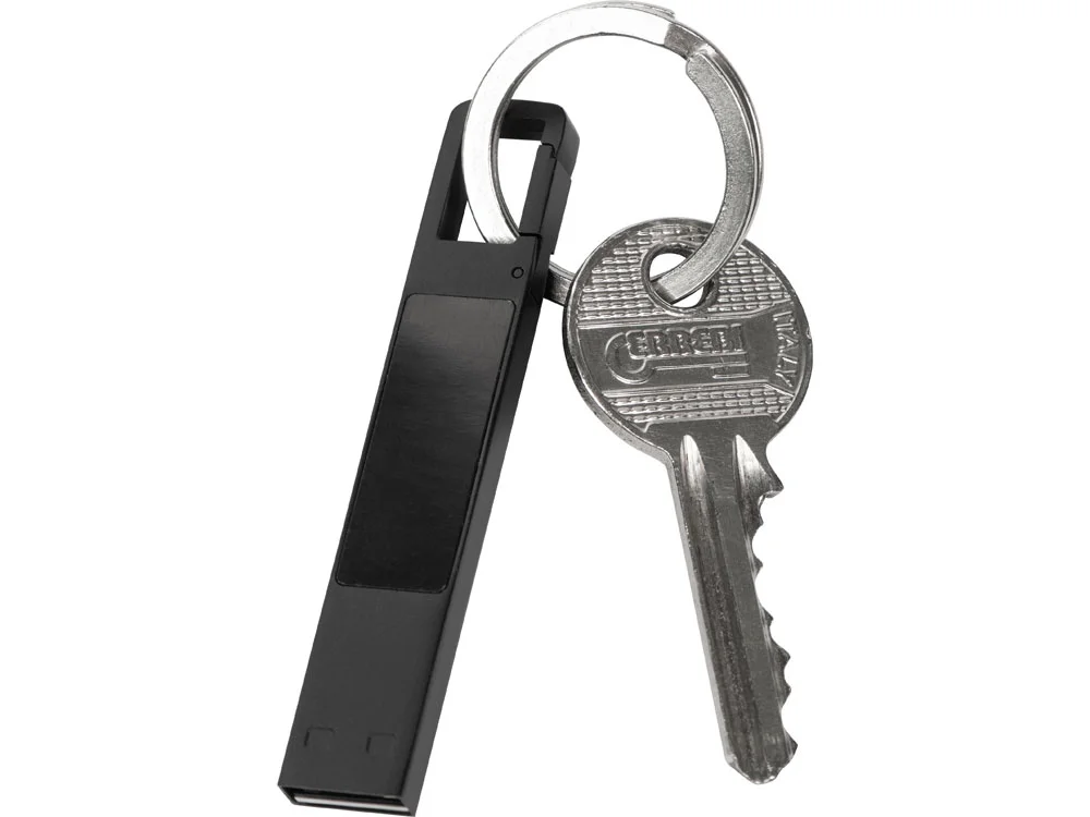 USB 2.0- флешка на 32 Гб c подсветкой логотипа Hook LED темно-серый белая подсветка 32Gb - фото 4