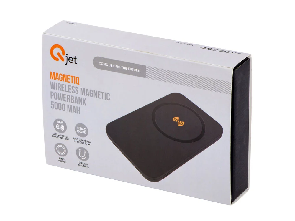 Магнитный беспроводной внешний аккумулятор с быстрой зарядкой QC/PD 20 Вт MagnetIQ 5000 mAh черный - фото 18
