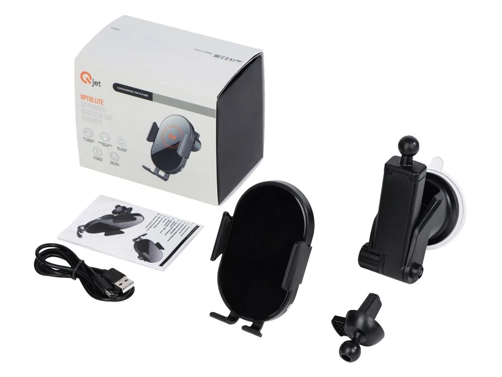 Автомобильное беспроводное зарядное устройство с датчиком OptIQ Lite 15 Вт черный - фото 17