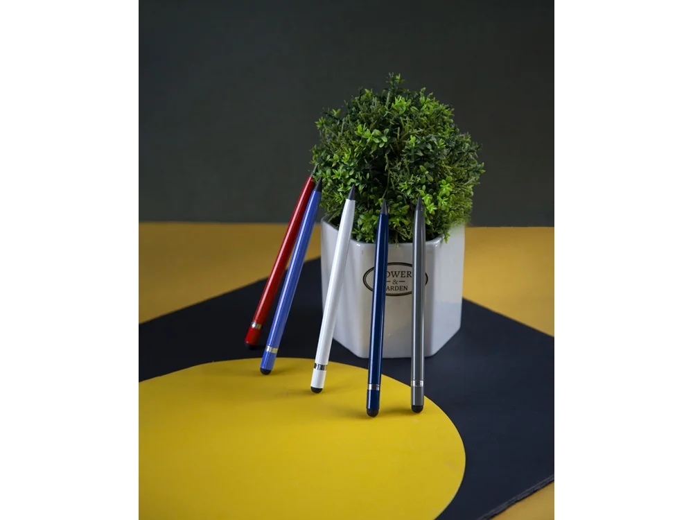 Вечный карандаш "Eternal" со стилусом и ластиком, белый - фото 5