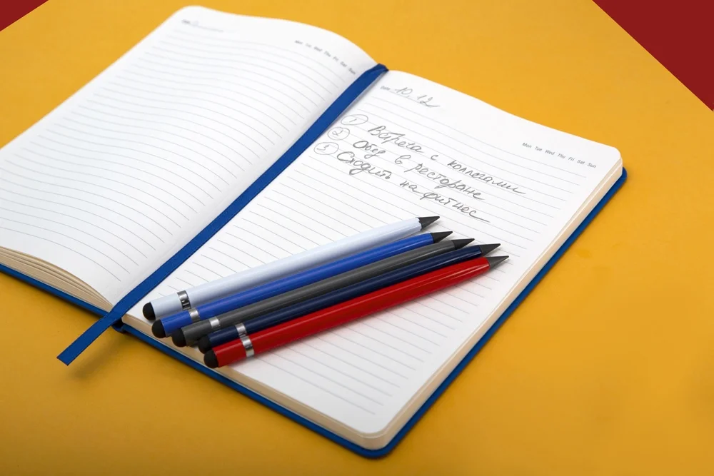 Вечный карандаш "Eternal" со стилусом и ластиком, темно-синий - фото 4