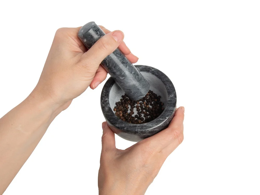 Мраморная ступка с пестиком «Pesto», серый - фото 10