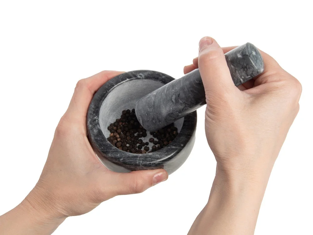 Мраморная ступка с пестиком «Pesto», серый - фото 11