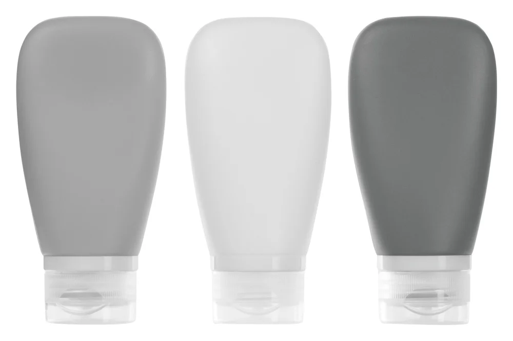 Набор силиконовых емкостей для путешествия On air белый светло-серый темно-серый - фото 6