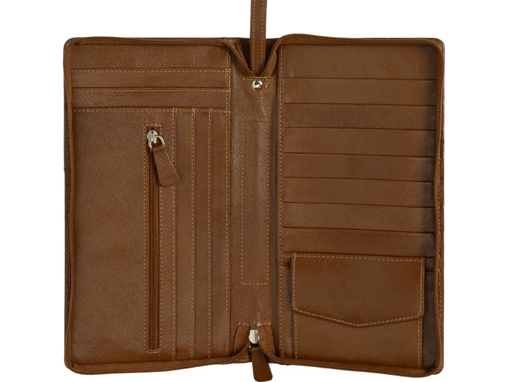 Трэвел-портмоне коричневый - фото 8