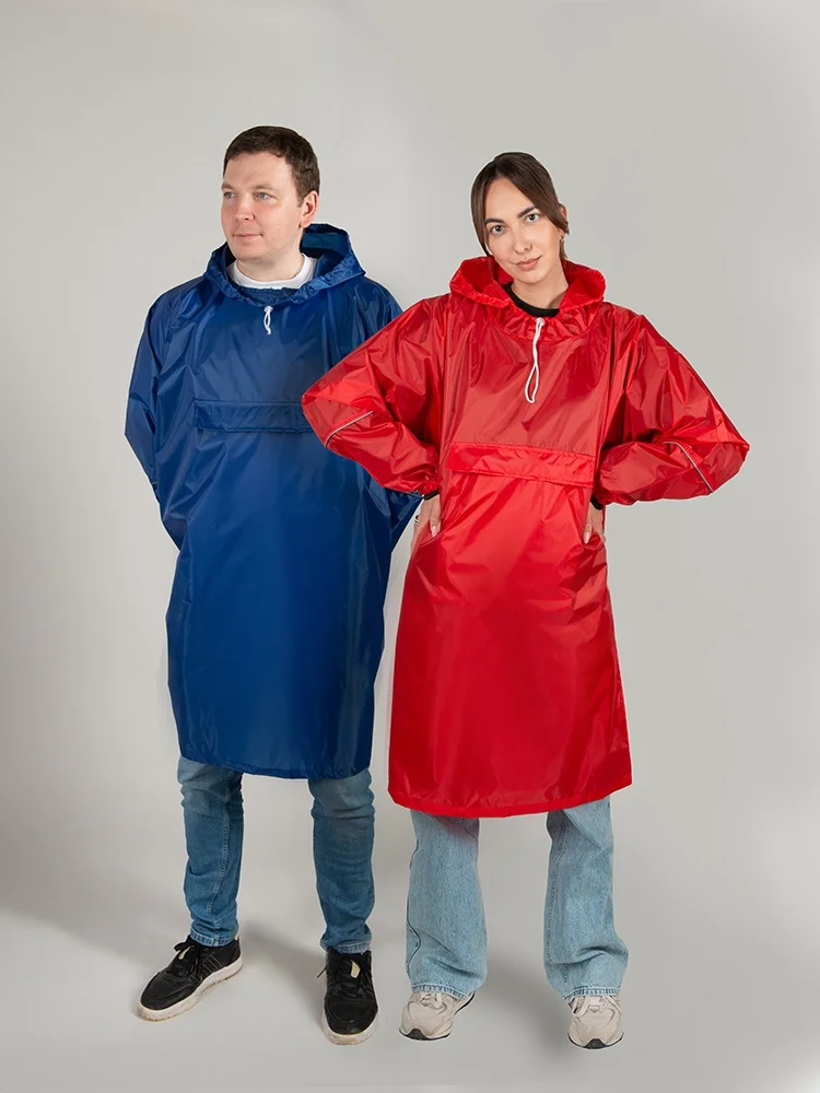 Дождевик-пончо Galaxy классический синий - фото 11