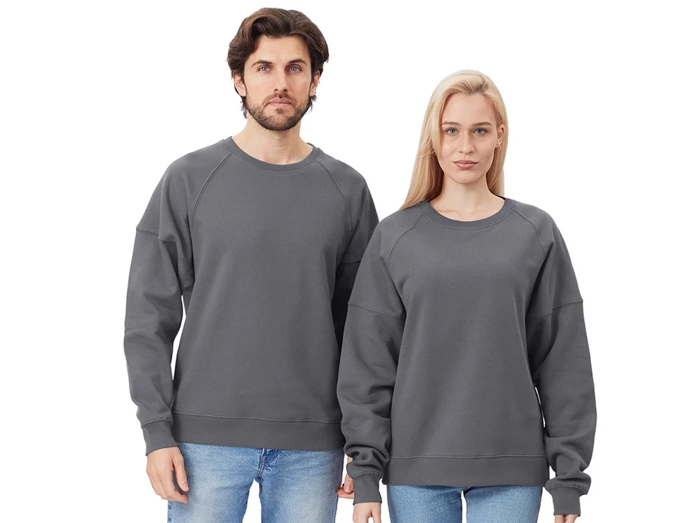 Свитшот оверсайз «Paris», унисекс, темно-серый, L