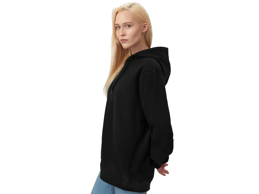 Толстовка с капюшоном оверсайз «Lisbon» унисекс, черный, L - фото 5