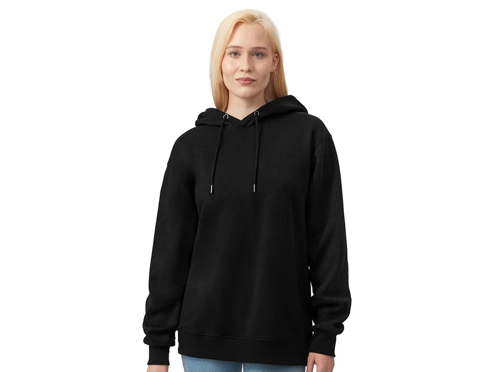 Толстовка с капюшоном оверсайз «Lisbon» унисекс, черный, M - фото 4