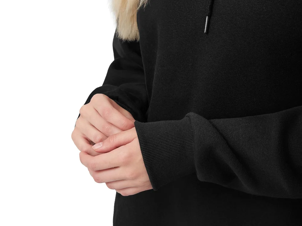 Толстовка с капюшоном оверсайз Lisbon унисекс черный S - фото 7