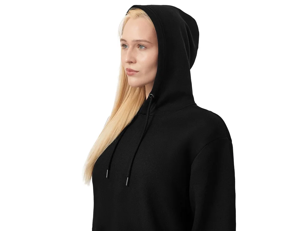 Толстовка с капюшоном оверсайз Lisbon унисекс черный S - фото 8