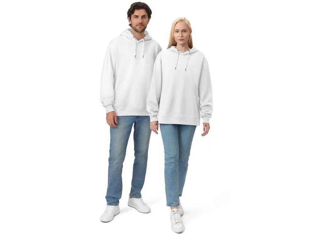 Толстовка с капюшоном оверсайз «Lisbon» унисекс, белый, 2XL - фото 9