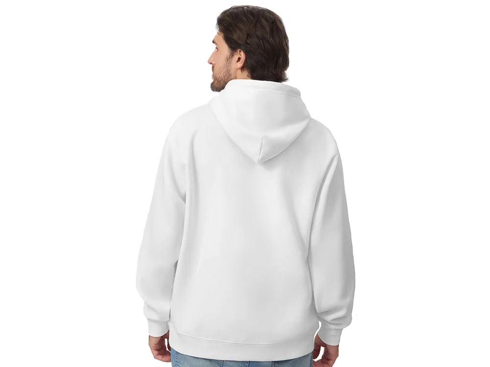 Толстовка с капюшоном оверсайз «Lisbon» унисекс, белый, L - фото 6