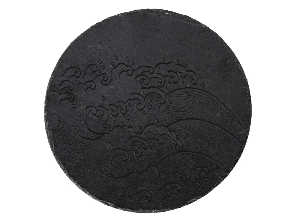 Сервировочная доска из сланца Moon черный - фото 2