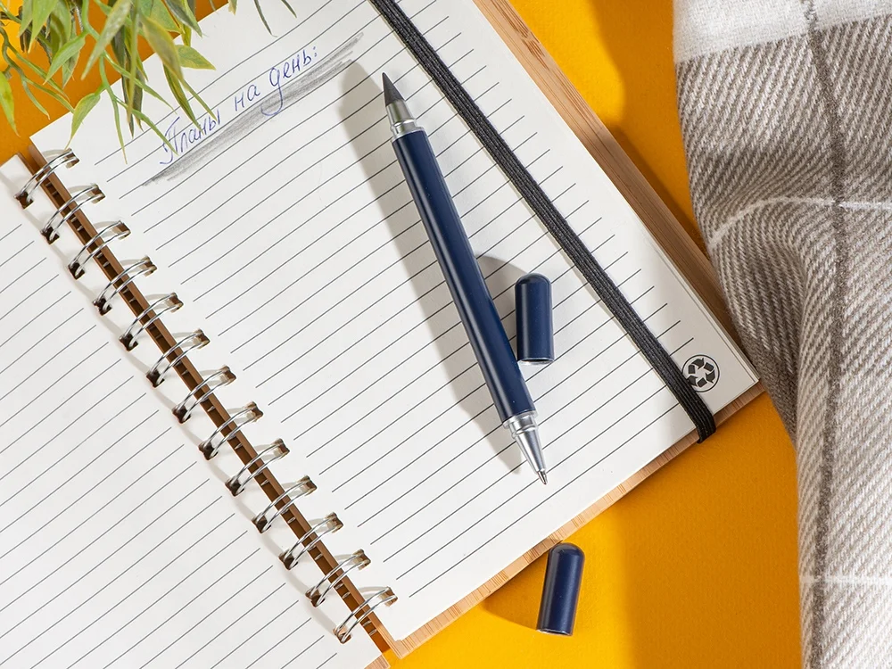 Металлическая ручка и вечный карандаш Van Gogh темно-синий - фото 9