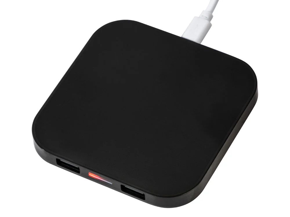 Беспроводная зарядка Tile с 2 USB-A 5 Вт черный - фото 3