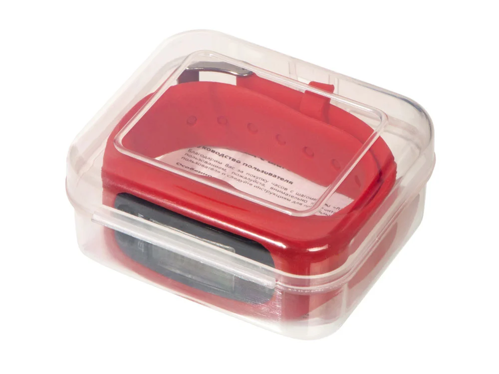 Часы с шагомером «Ridley», красный - фото 6