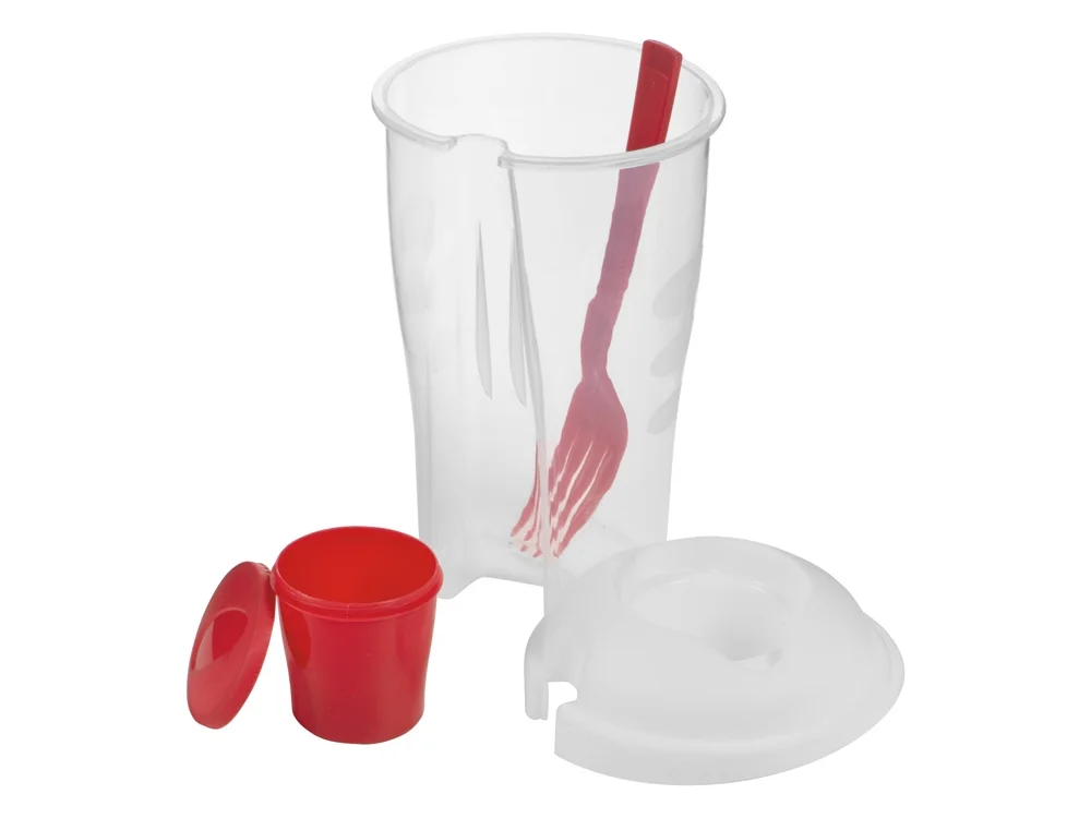 Набор для салата Iceberg прозрачный/красный 850 мл - фото 4