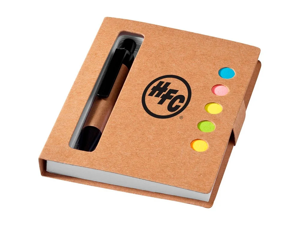 Набор стикеров Expose с ручкой и блокнотом А7 натуральный - фото 3