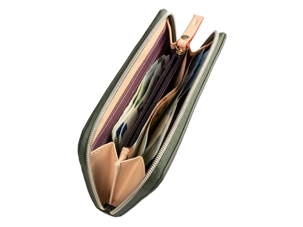 Кошелек женский Ella зеленый оливковый - фото 4