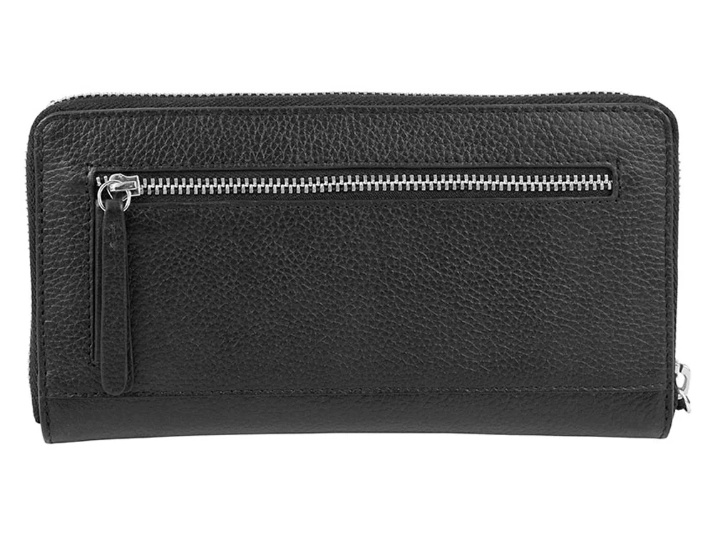 Кошелек женский Linda на молнии черный - фото 3