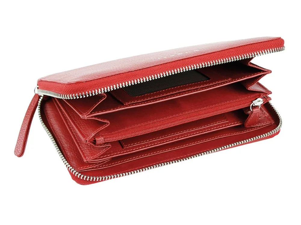 Кошелек женский «Linda» на молнии, красный - фото 2