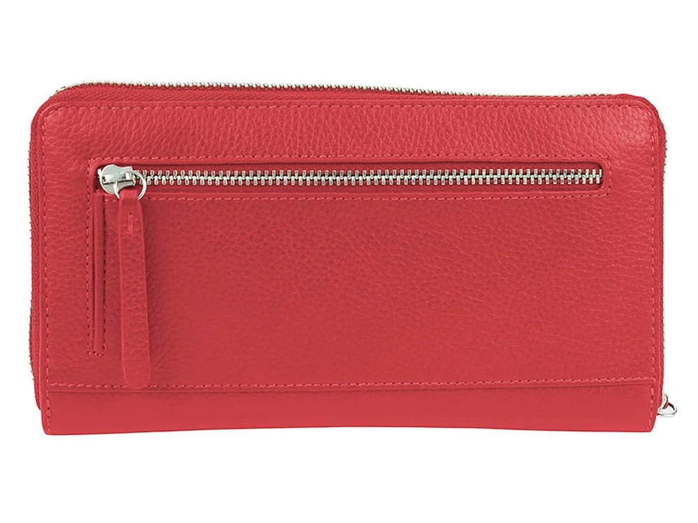 Кошелек женский «Linda» на молнии, красный - фото 3