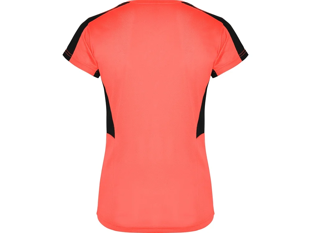 Спортивная футболка «Suzuka» женская, неоновый коралловый/черный, S - фото 2
