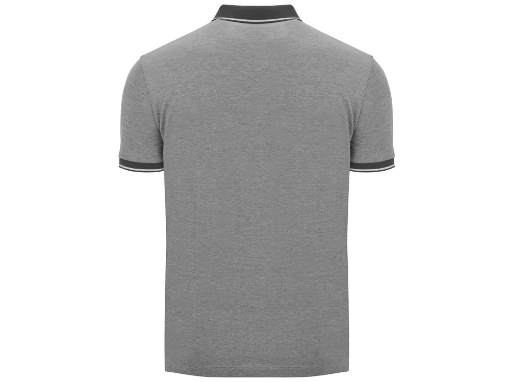 Рубашка поло «Bowie» мужская, меланжевый черный, S - фото 2