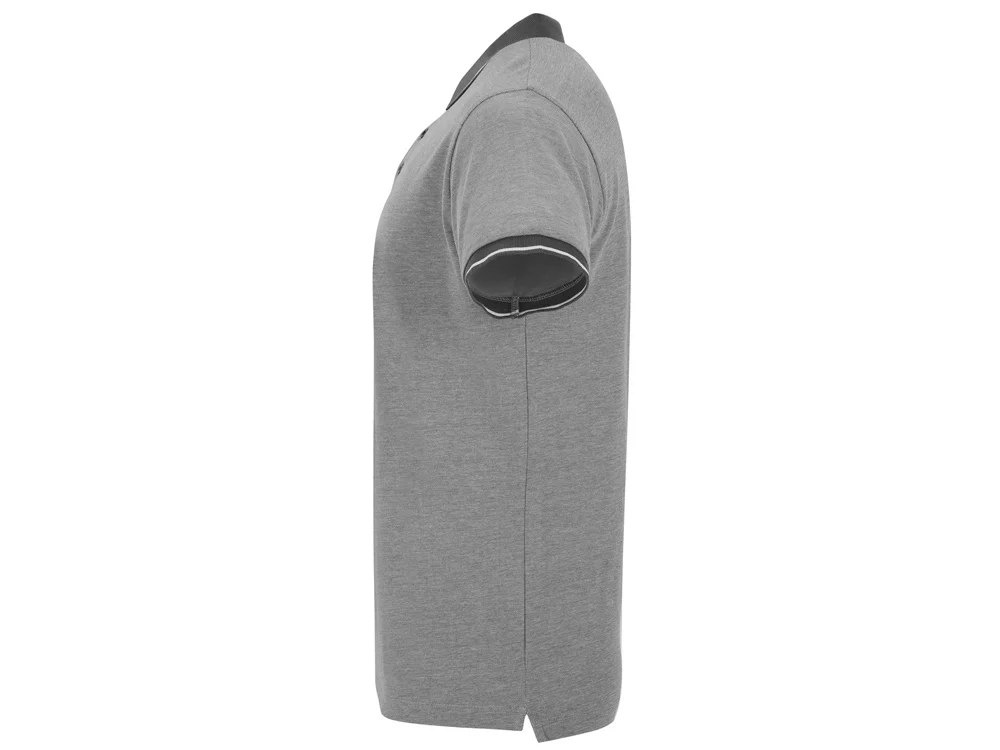 Рубашка поло «Bowie» мужская, меланжевый черный, S - фото 3