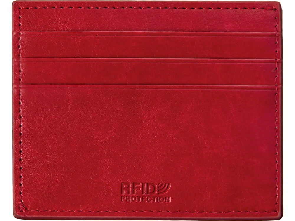 Картхолдер для 6 карт с RFID-защитой Fabrizio красный - фото 5
