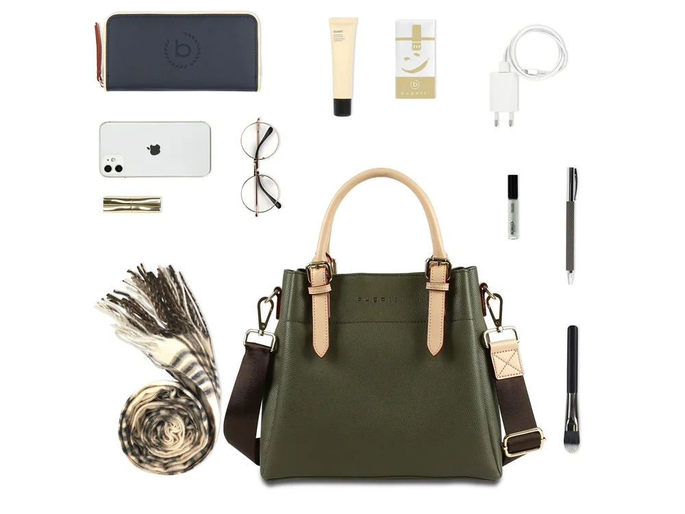 Сумка женская «Ella», зеленый оливковый - фото 7