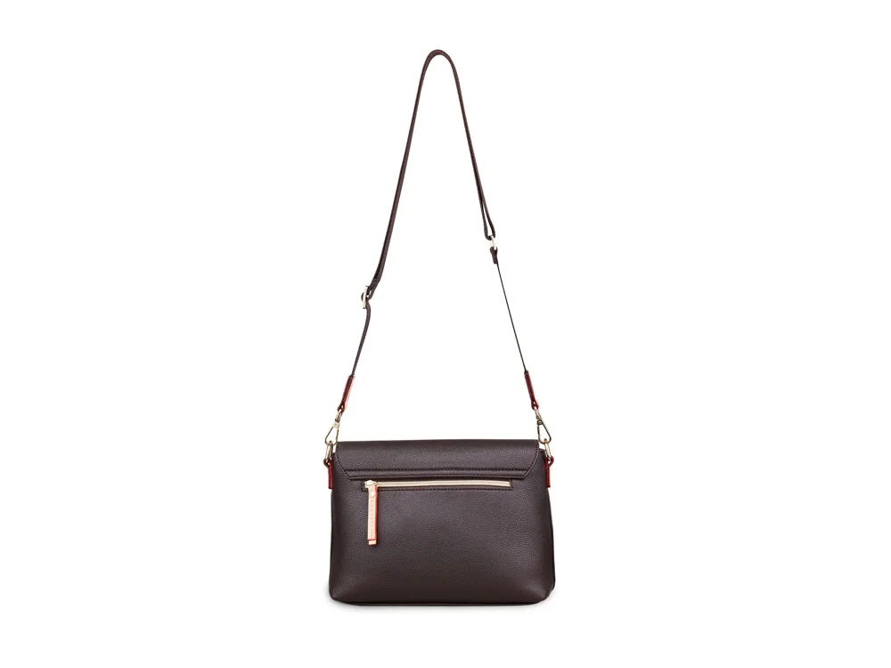 Сумка наплечная женская Ella темно-коричневый - фото 6