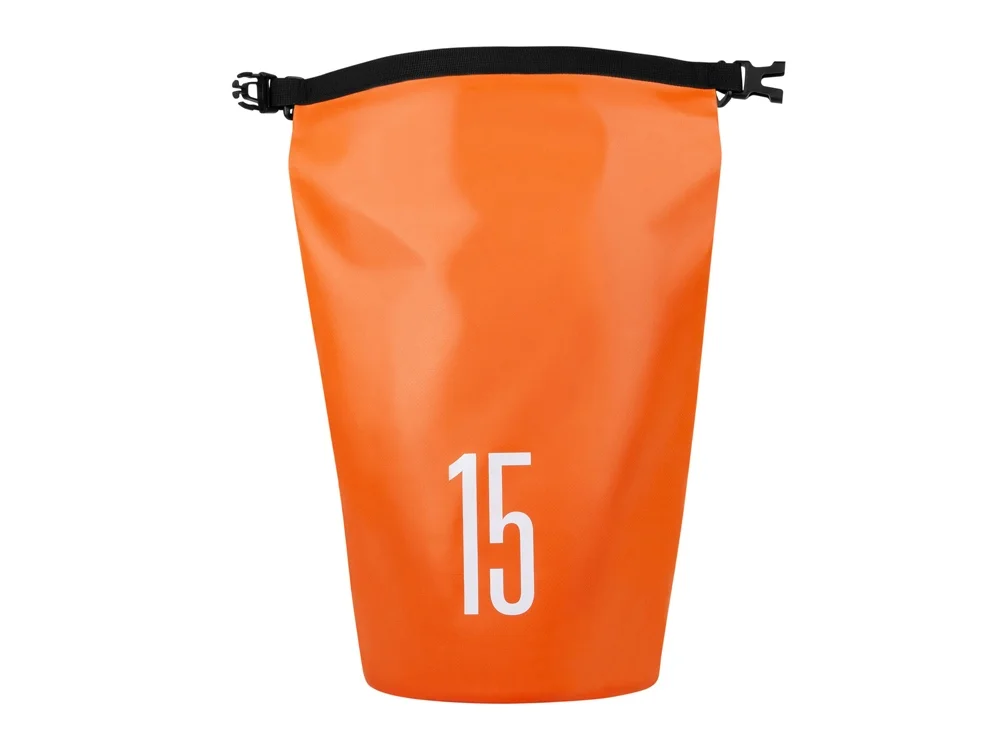 Водонепроницаемая сумка-мешок DryBag 15 оранжевый черный - фото 3