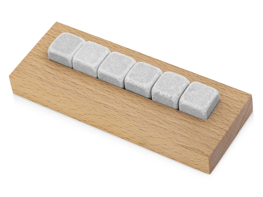 Камни для виски на подставке «Highland», натуральный, серый