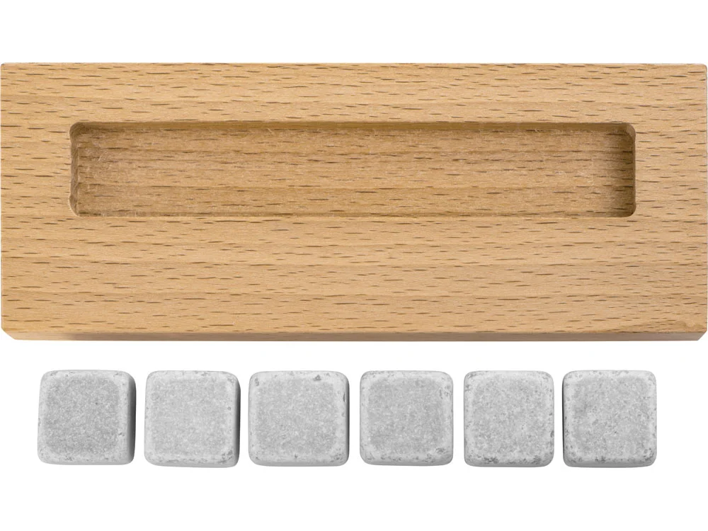 Камни для виски на подставке «Highland», натуральный, серый - фото 4