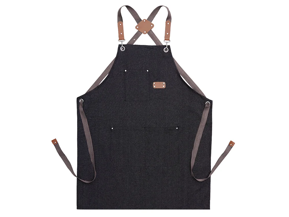 Джинсовый фартук с карманами «Fry», черный - фото 2