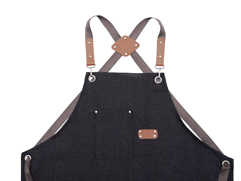 Джинсовый фартук с карманами «Fry», черный - фото 3
