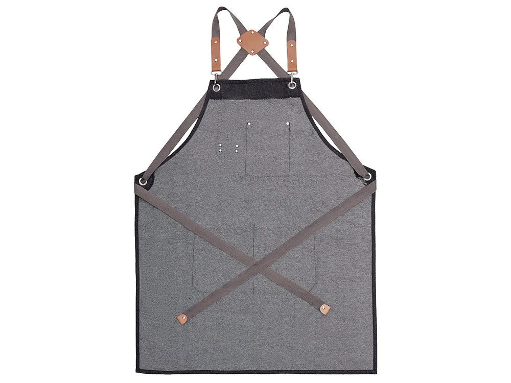 Джинсовый фартук с карманами «Fry», черный - фото 4