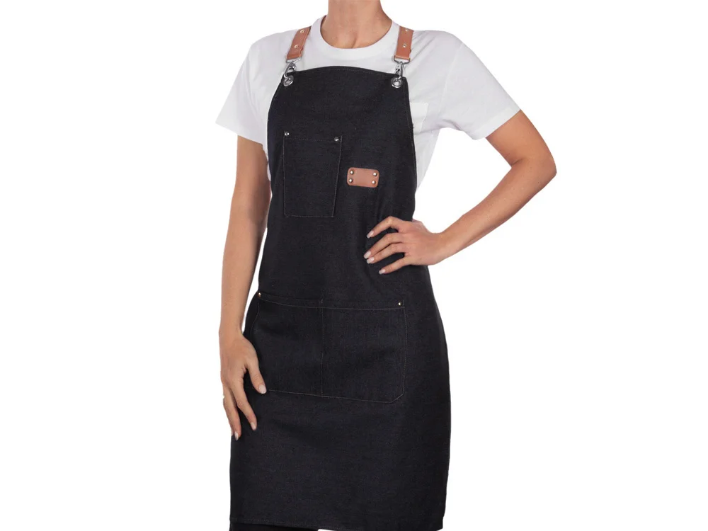 Джинсовый фартук с карманами «Fry», черный - фото 7