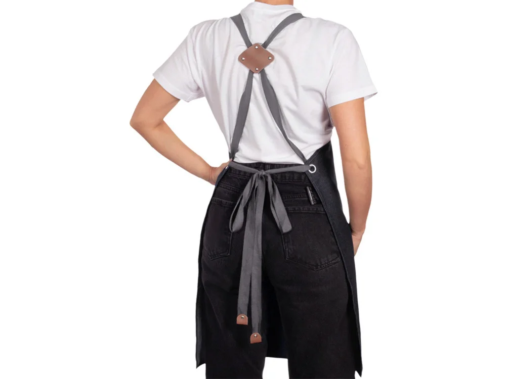 Джинсовый фартук с карманами «Fry», черный - фото 8