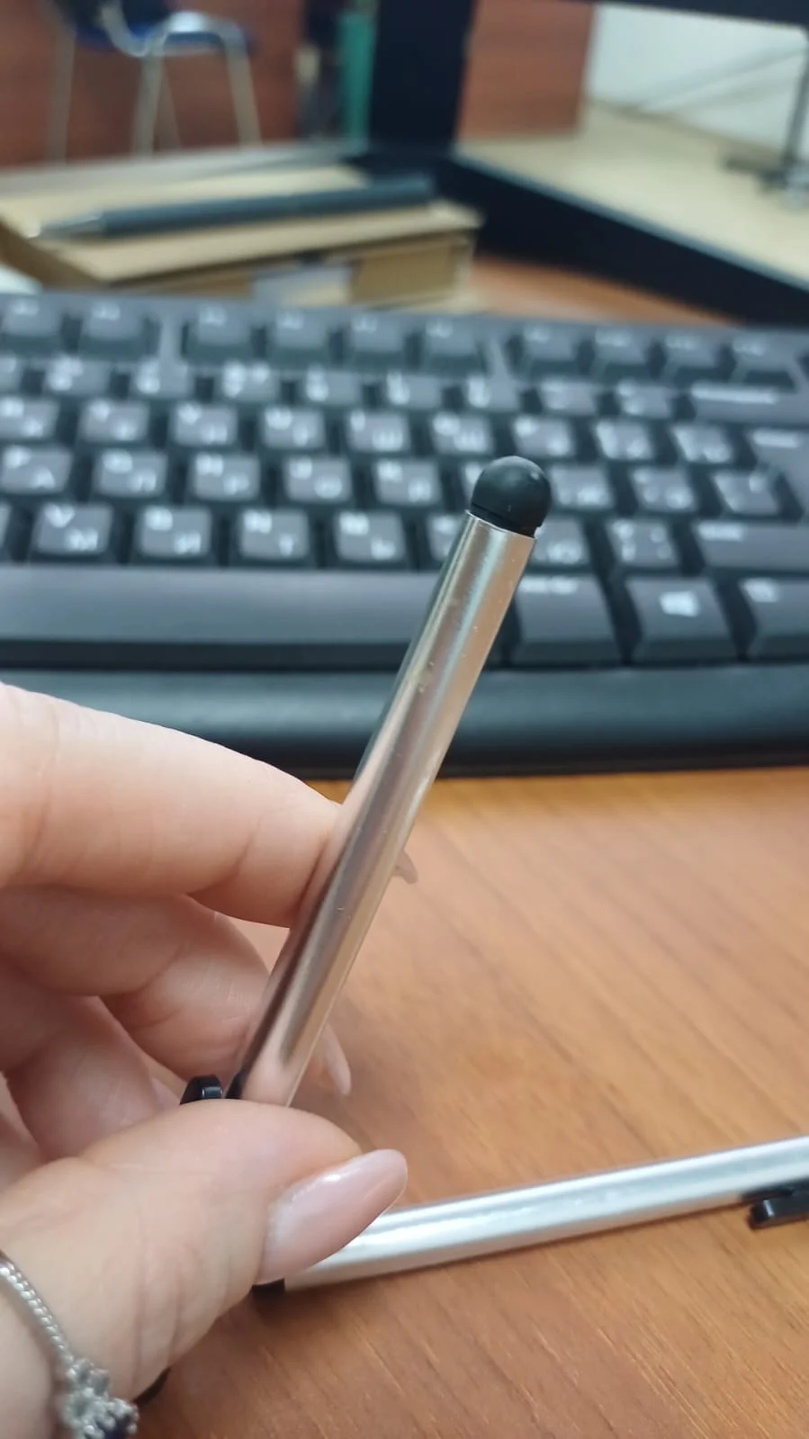 Стилус металлический Touch Smart Phone Tablet PC Universal, серебристый - фото 4