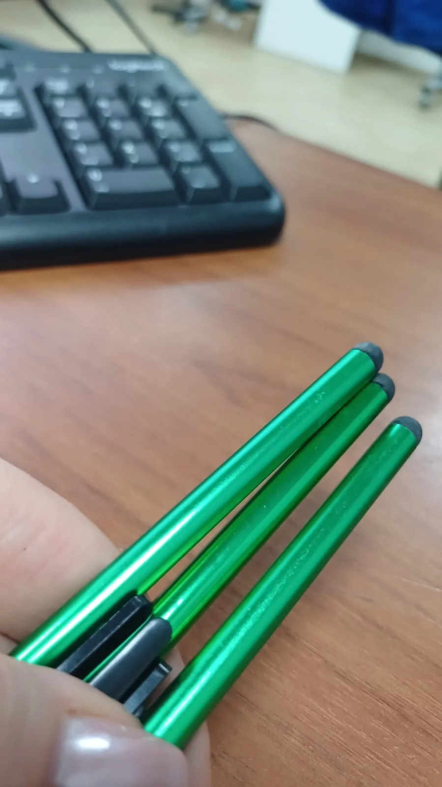 Стилус металлический Touch Smart Phone Tablet PC Universal зеленый - фото 4